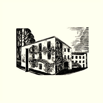Kate Lycett,wood engraving,Hebden Bridge, A-Z,Innovation,print, Black and white building illustration