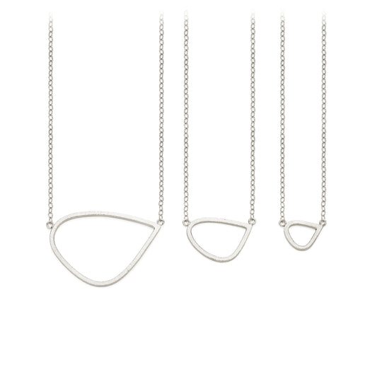 Leoma Drew - Frosted Silver Single Wing Pendant Jewellery Heart Gallery