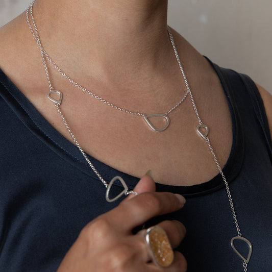 Leoma Drew - Frosted Silver Single Wing Pendant Jewellery