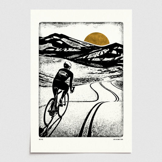 Copy of Luke Holcombe - Mountain High Collection - Ride Free artwork A4 print Heart Gallery