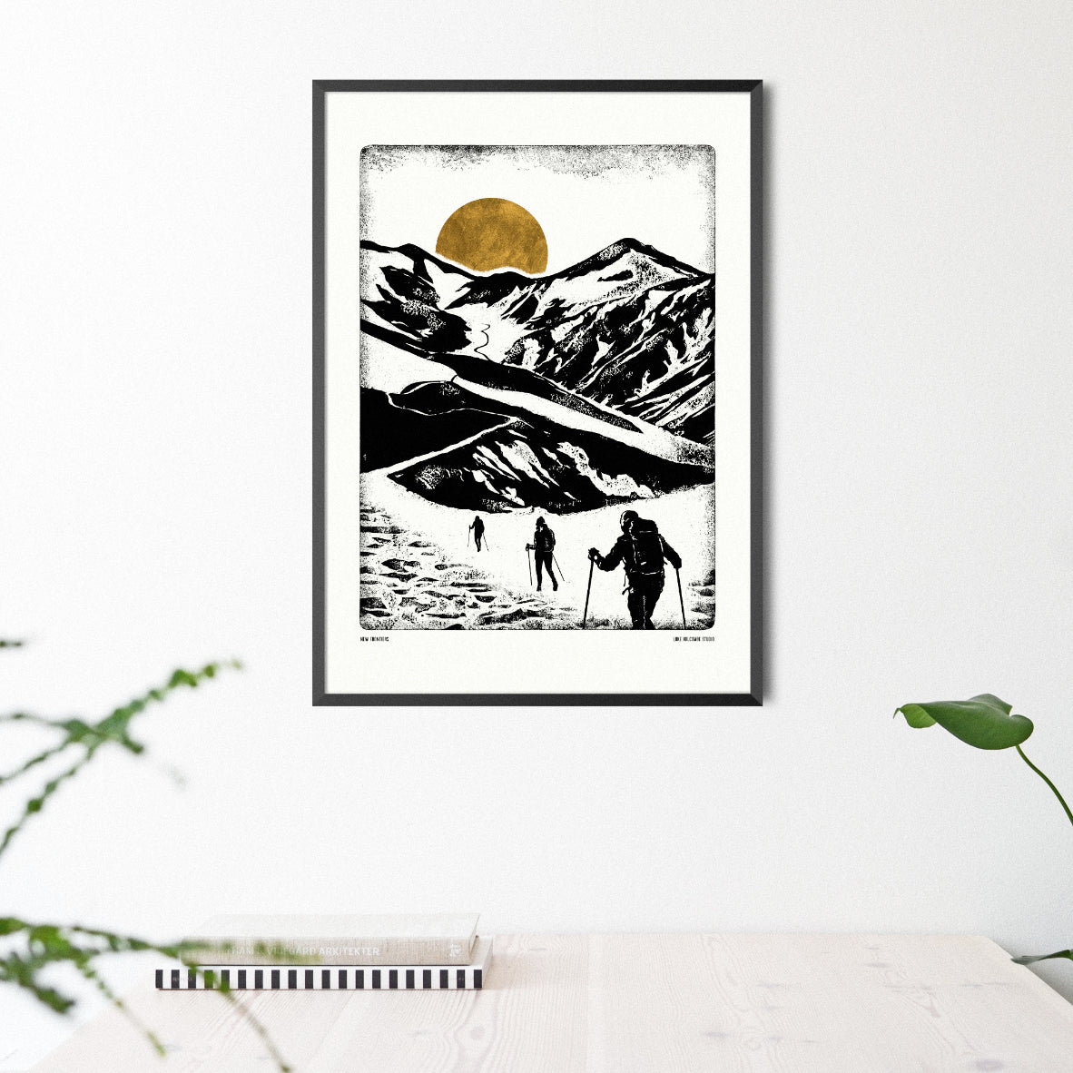 Luke Holcombe - Explore - New Frontiers artwork A4 print Heart Gallery mountain hiking