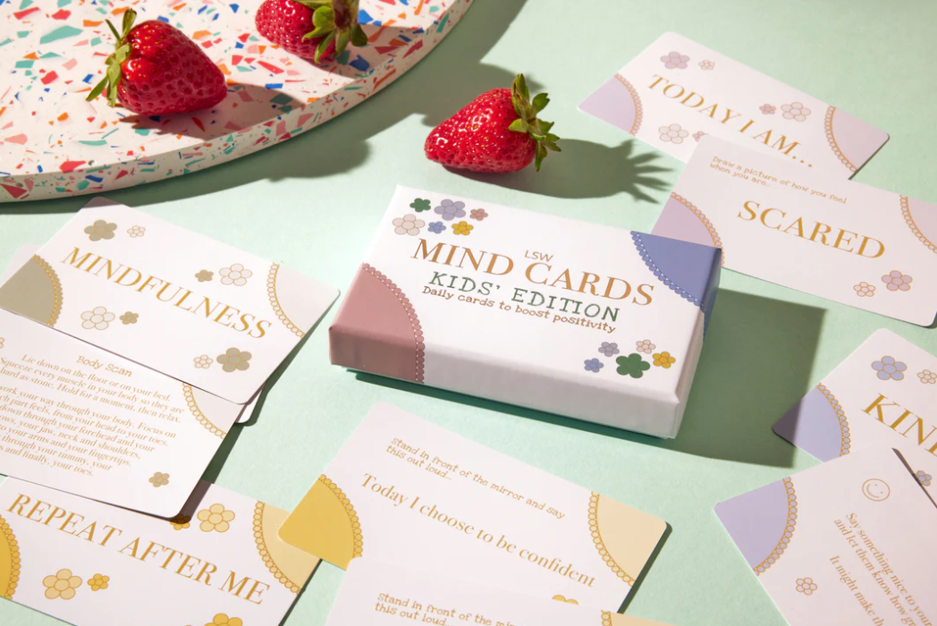 A pack of LSW Mind Cards: Kids Edition with colorful decorative elements and text on the cover for Heart Gallery