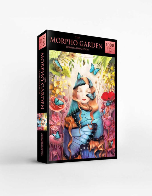Morpho Garden puzzle box with colorful design on a white background