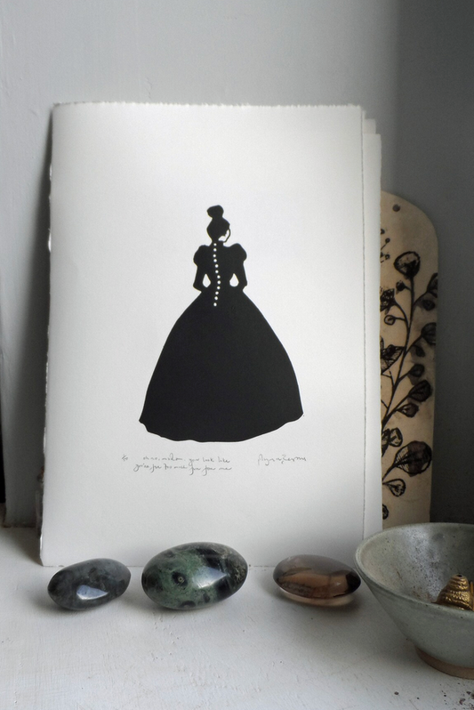 Polly Marix-Evans - Oh no Madam, You Look Like You're Far Too Much Fun For Me - Original Linocut