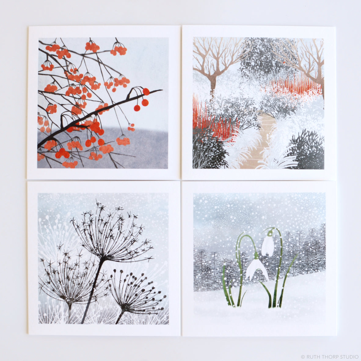 Ruth Thorp - Winter Garden - Pack of 4 Cards artwork