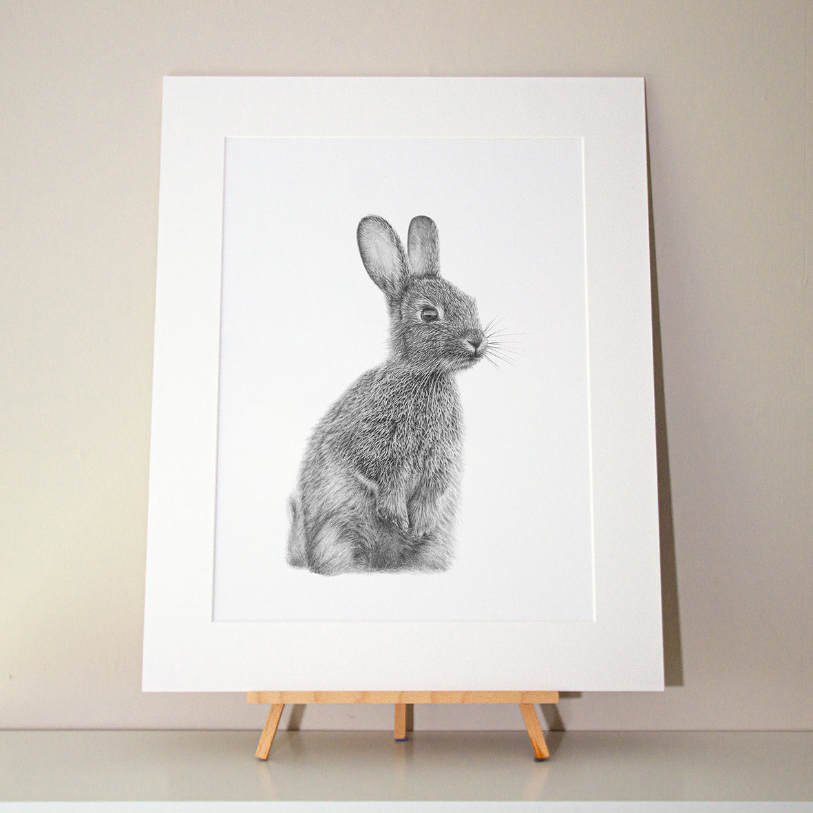 Alec Atherton - Rabbit - limited edition print pencil graphite artwork