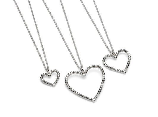 Rebecca Lewis - Silver granule heart pendant - jewllery - bridal jewellery - bridesmaids