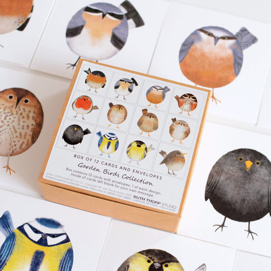Ruth Thorp - Garden Birds - Box of 12 Cards artwork