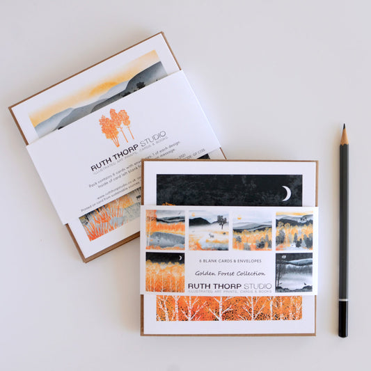 Ruth Thorp - Golden Forest - Pack of 6 Cards artwork