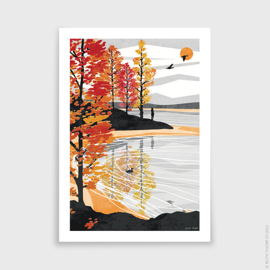 Ruth Thorp - Golden Shore - A4 print - artwork Heart Gallery