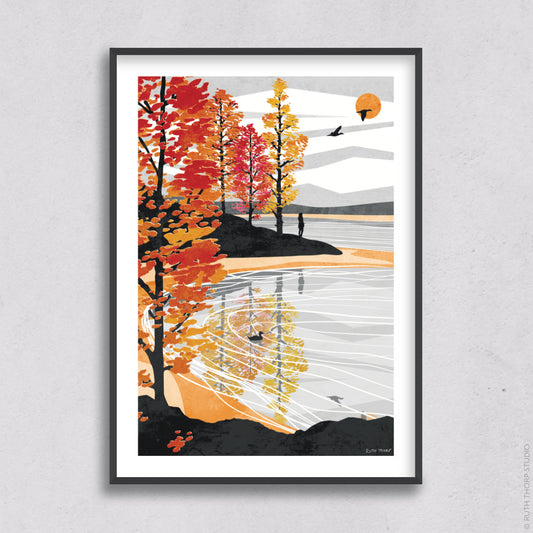Ruth Thorp - Golden Shore - A4 print - artwork