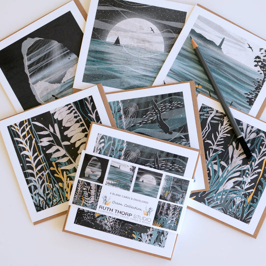 Ruth Thorp - Ocean - Pack of 6 Cards
