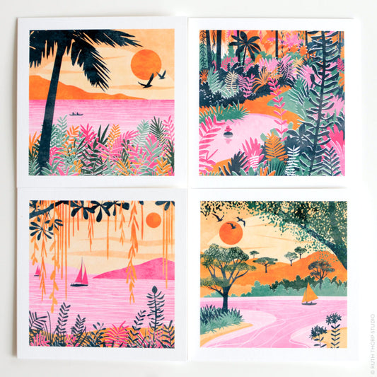 Ruth Thorp - Paradise - Pack of 4 Cards artwork