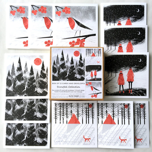 Ruth Thorp - Snowfall - Box of 12 Cards artwork
