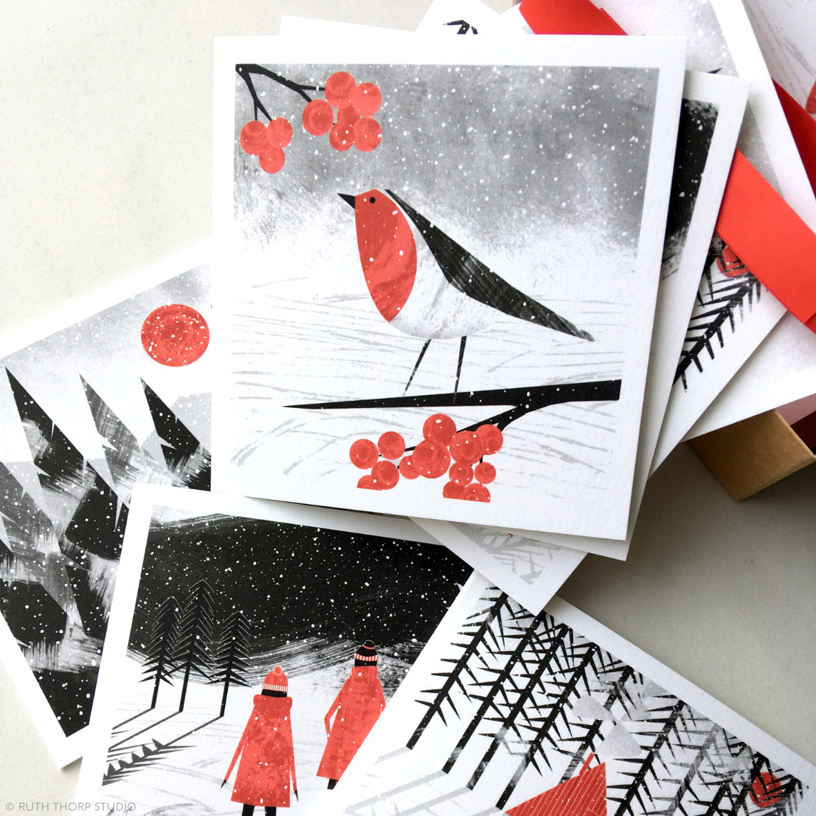 Ruth Thorp - Snowfall - Box of 12 Cards artwork