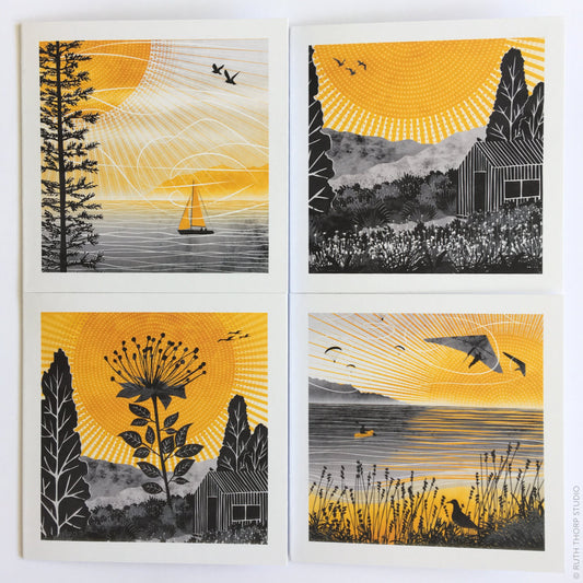 Ruth Thorp - Summer Sunshine - Pack of 4 Cards for Heart Gallery Hebden Bridge