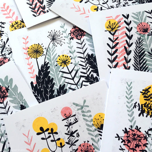 Ruth Thorp - Wild Meadow - Pack of 4 Cards Heart Gallery