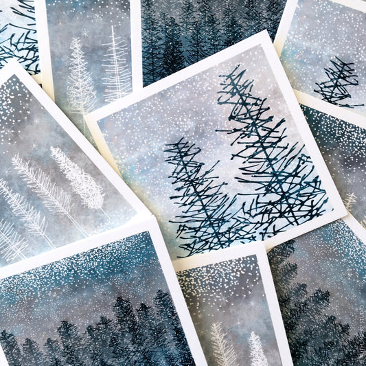 Ruth Thorp - Winter Trees - Box of 12 Cards artwork