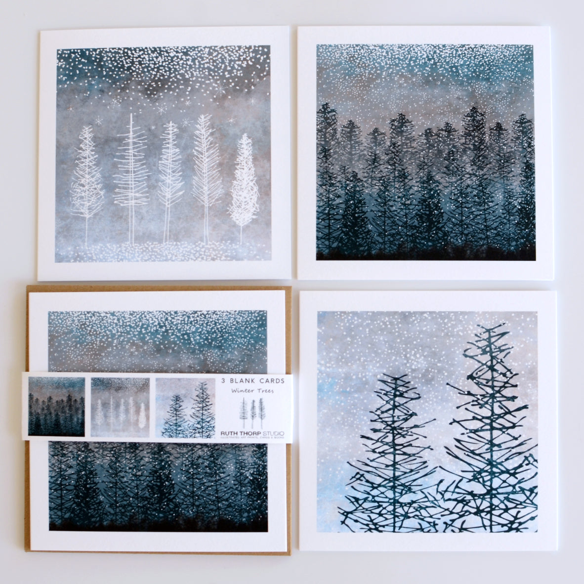 Ruth Thorp - Winter Trees - Pack of 3 Cards artwork