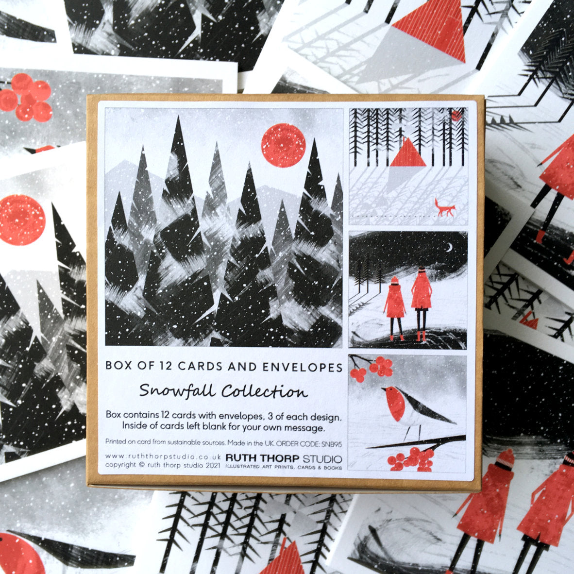 Ruth Thorp - Snowfall - Box of 12 Cards artwork