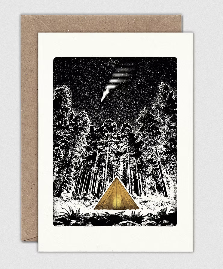 Set of 3 cards by Luke Holcombe from his Camping collection