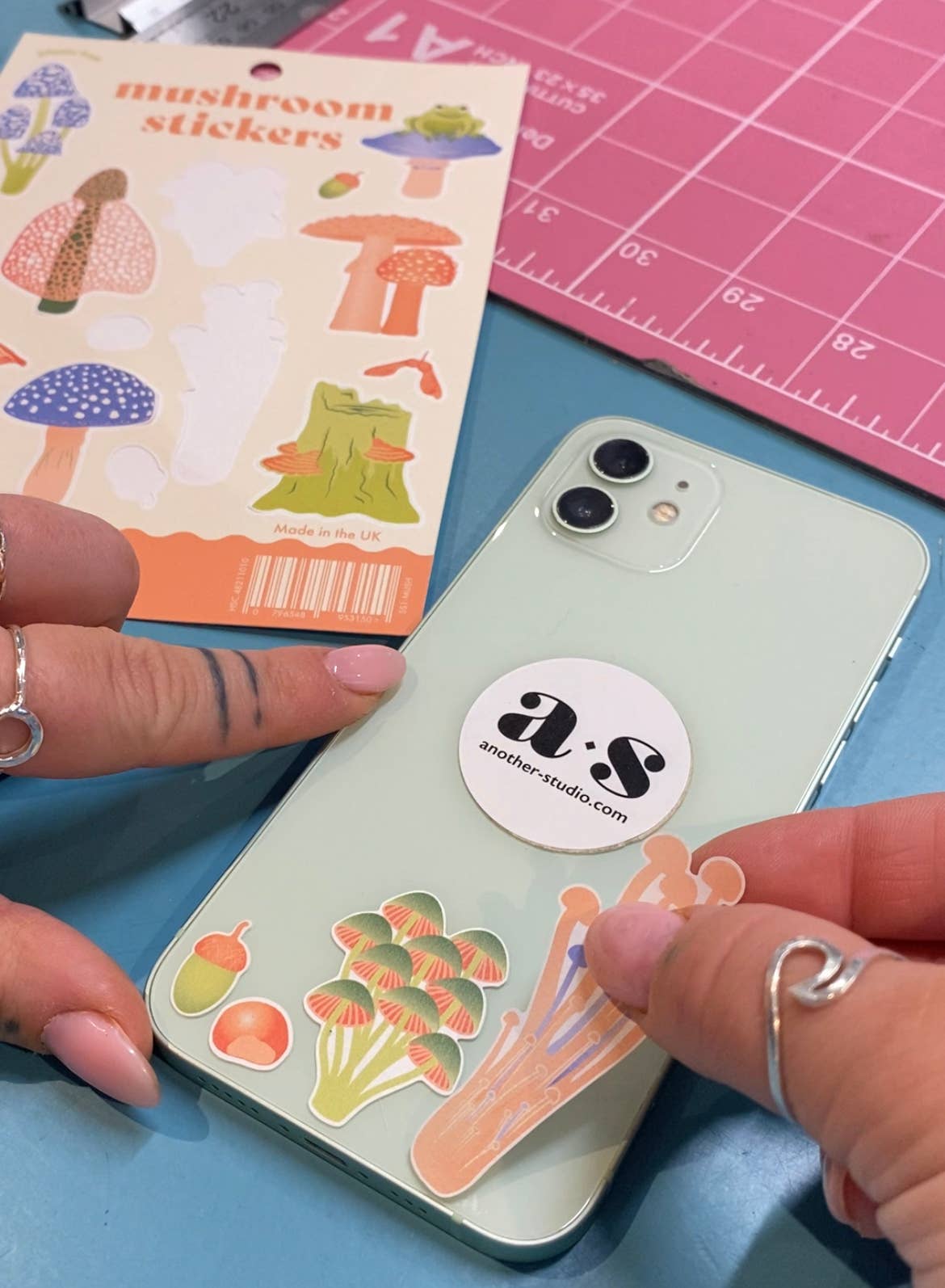 Mushroom stickers by Another Studio on a iphone