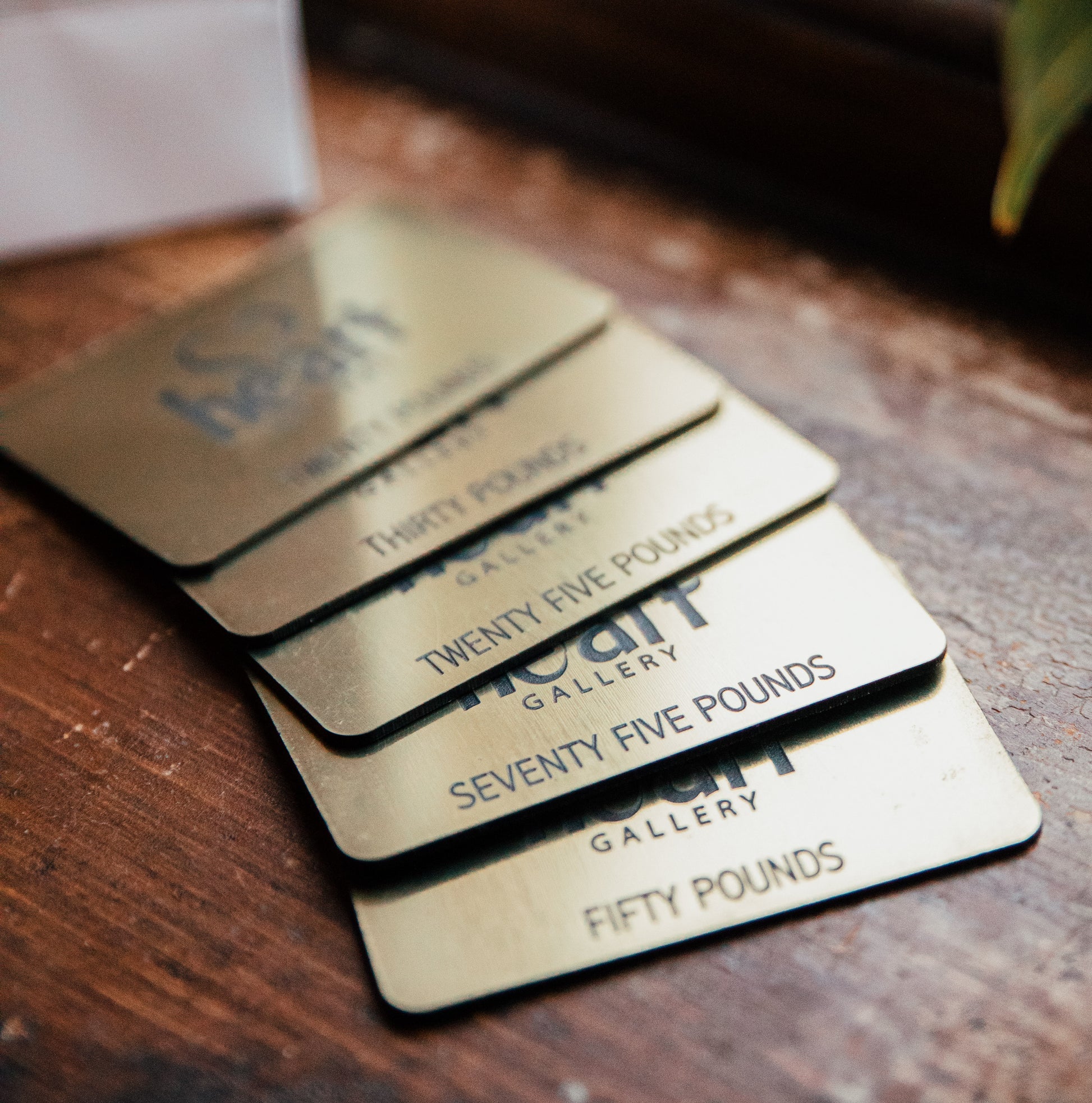Various gift tokens to spend in Heart Gallery Hebden Bridge