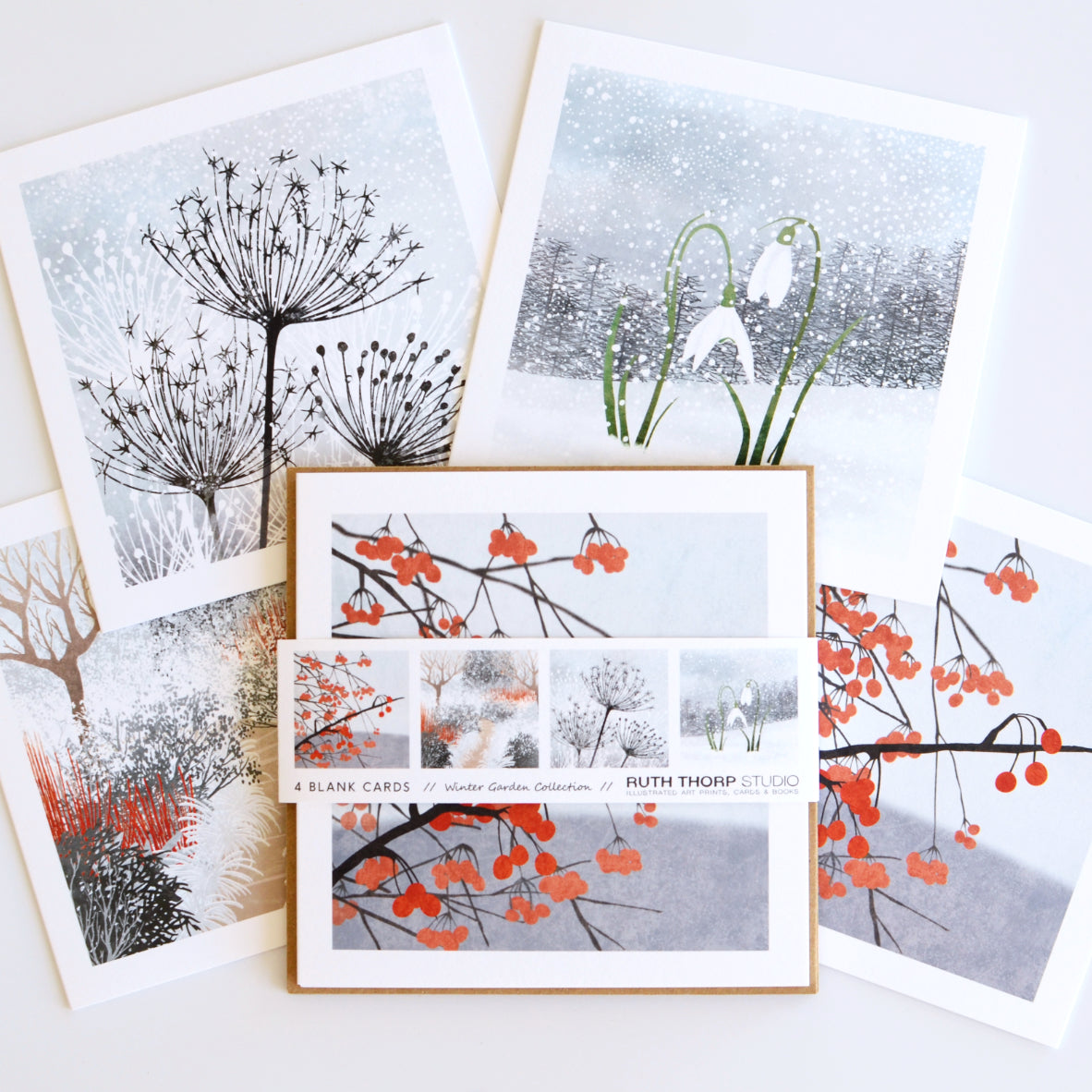 Ruth Thorp - Winter Garden - Pack of 4 Cards  for Heart Gallery