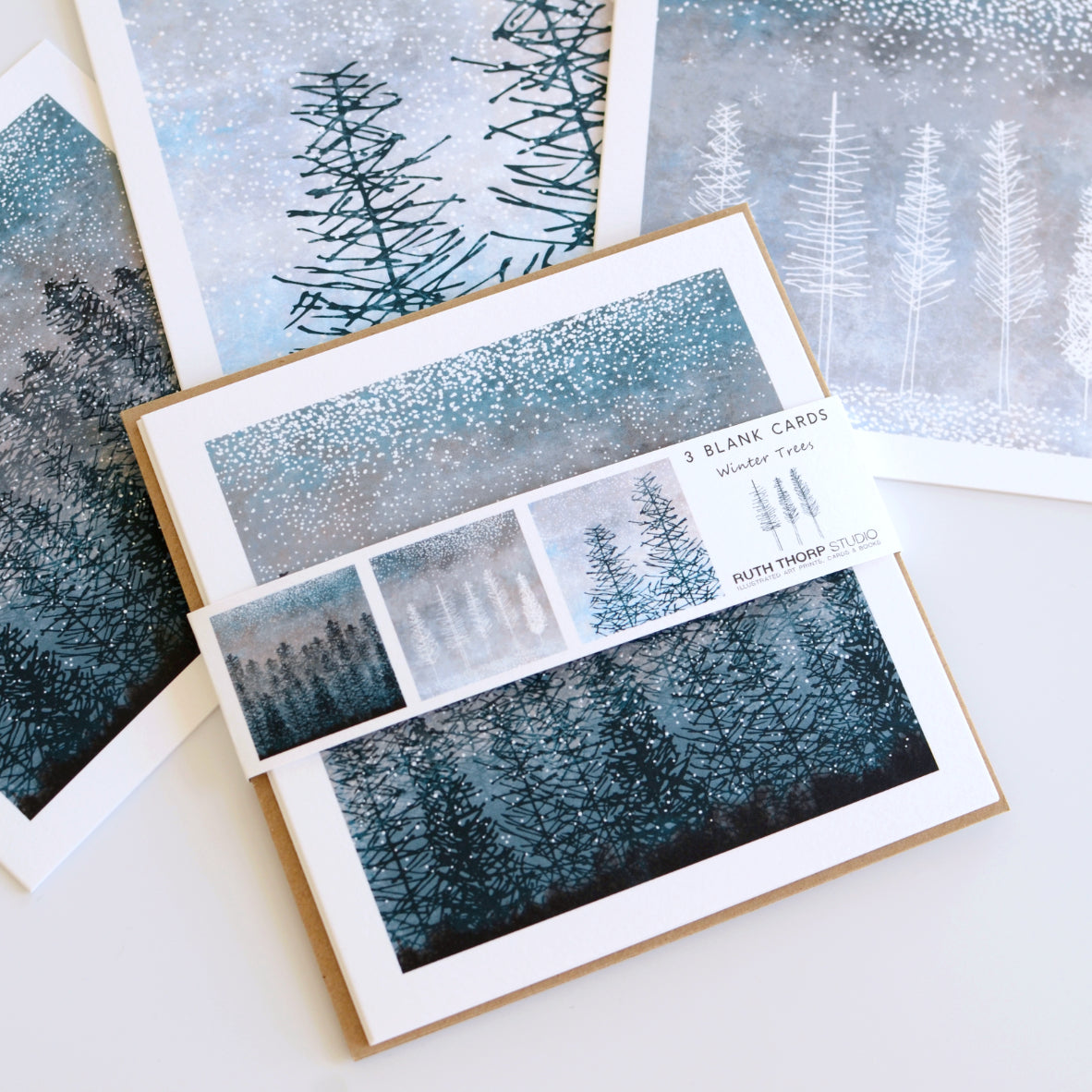 Ruth Thorp - Winter Trees - Pack of 3 Cards artwork