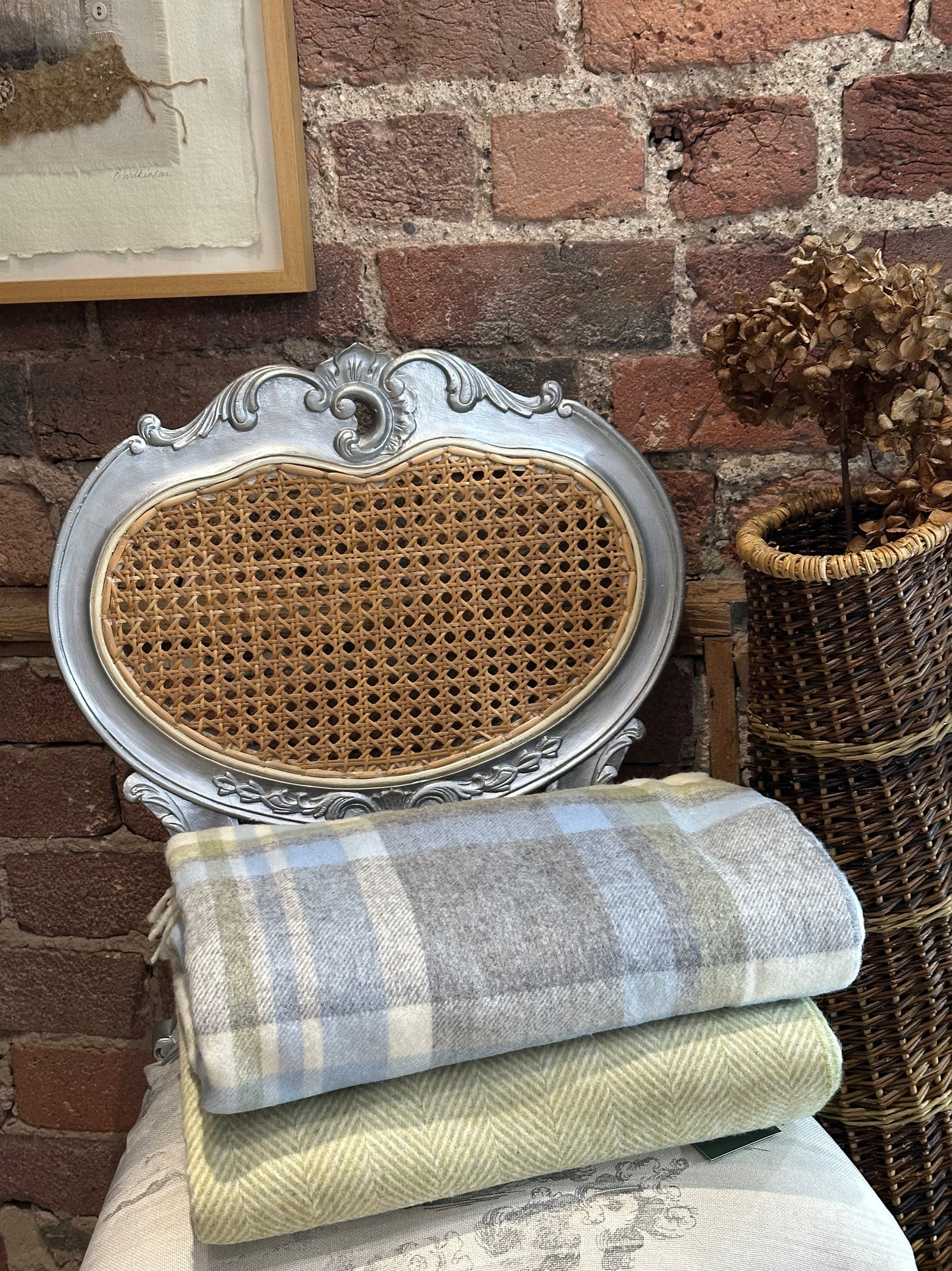 Bronte Moon merino throw. blanket. portree. herringbone
